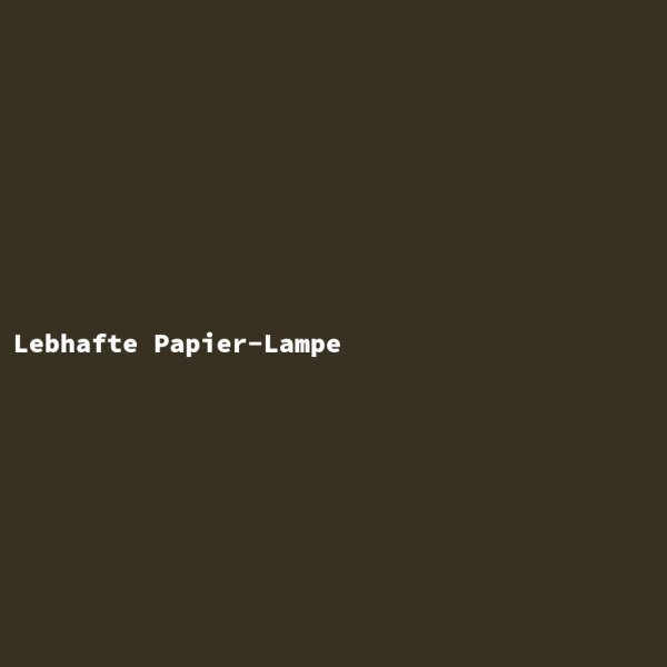 Lebhafte Papier-Lampe