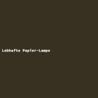 Lebhafte Papier-Lampe