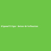 Eigenwilliger Beton-Briefkasten